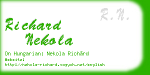 richard nekola business card
